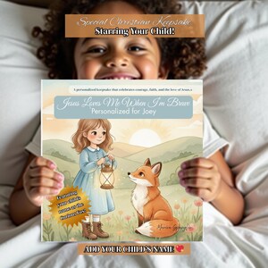 Personalized Christian Storybook, Custom Name Faith Keepsake with Courage Message