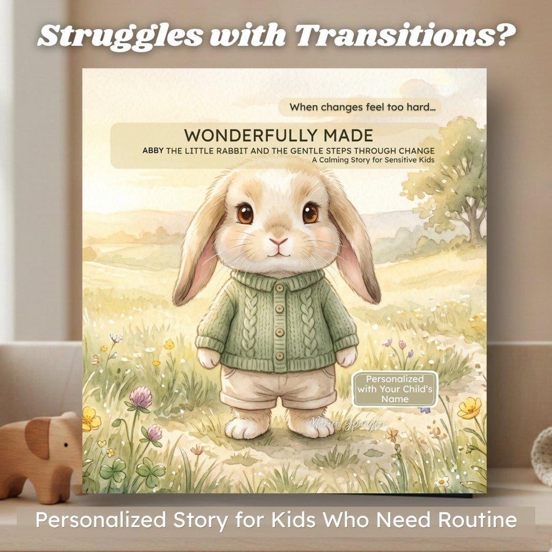 Personalized Childrens Book, Autism Transitions Story, Neurodivergent ...
