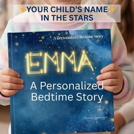 Custom Kids Book, Personalized Bedtime Story with Name in the Stars