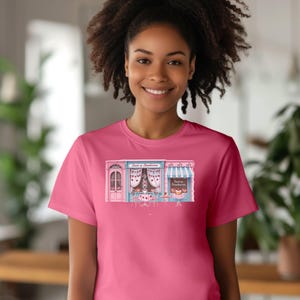 French Cafe T-Shirt: Parisian Coffee & Croissant Tee