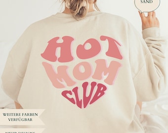 Hot Mom Club Sweater, Hot Mum Club Sweater, Oh April Sweater, Hot Mom Club Sweater, Gift Sweater, Sweater with Back Print, Gift for Girlfriend