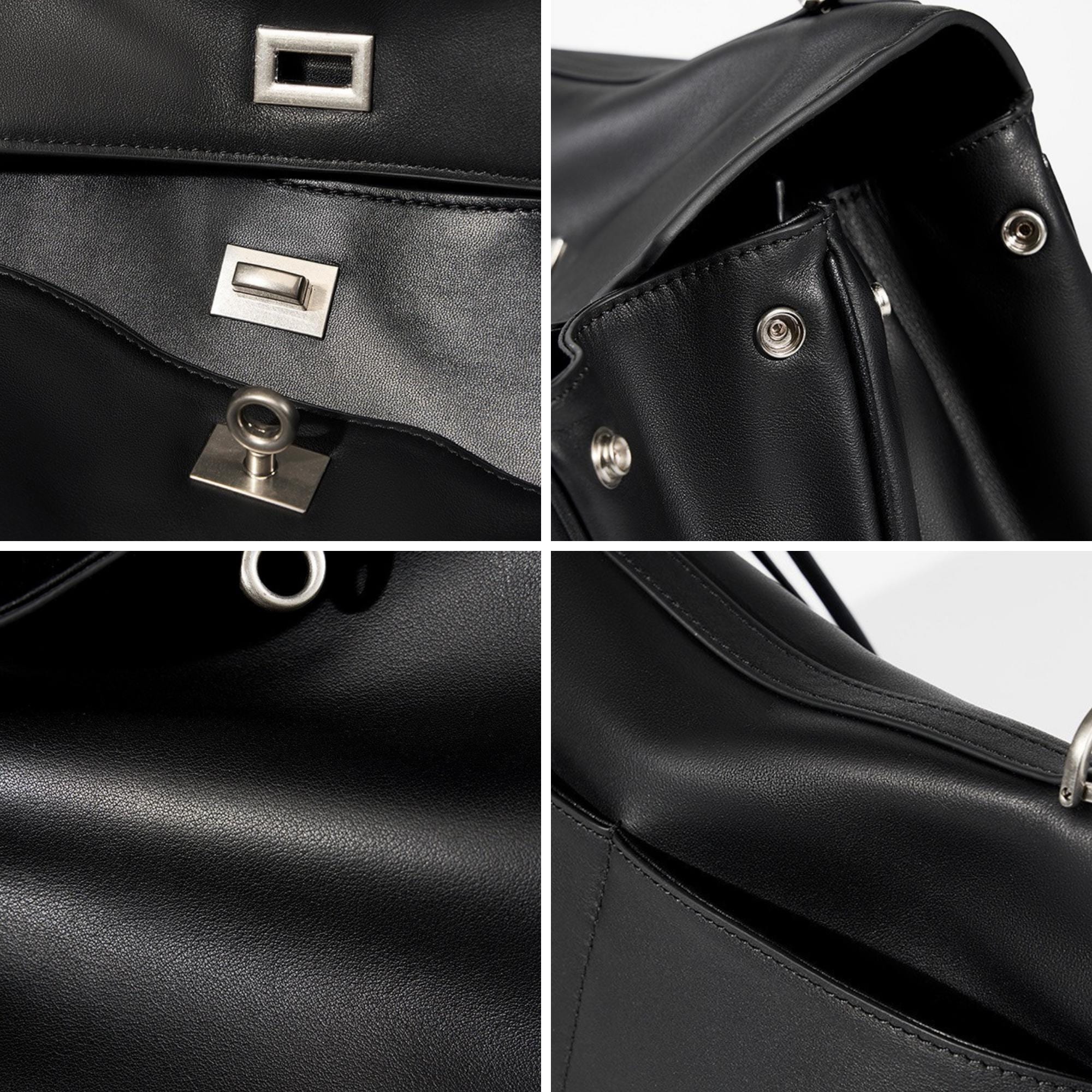 Large Leather Tote Bag, Soft Minimalist Shoulder Bag, Women's Leather Handbag, Everyday Tote, Elegant Leather Shoulder Bag,Commuter Tote Bag
