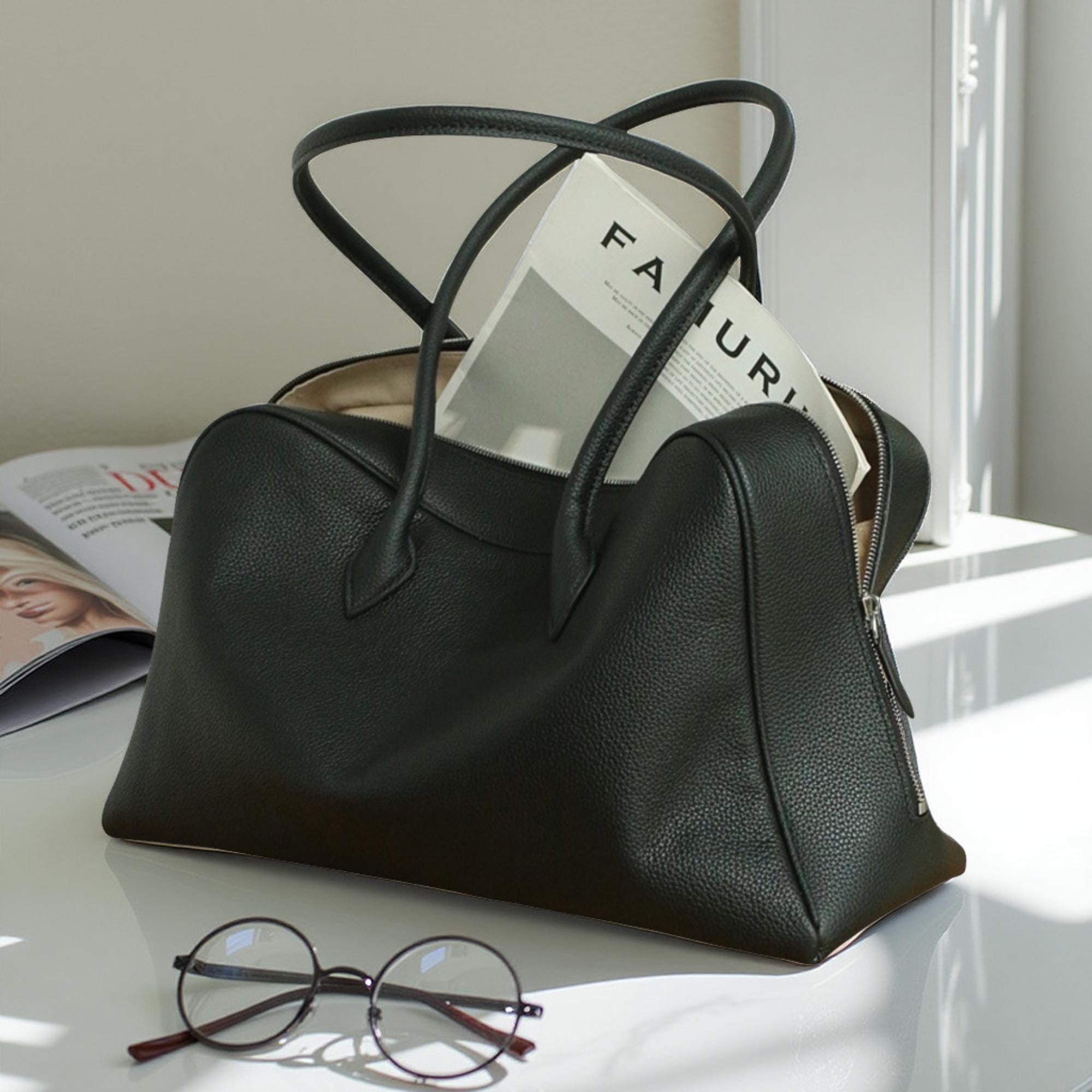 LEATHERY★Boston Leather Shoulder-Bag Amazon.com: Dayfine Women Satchel Bags Faux Leather Top