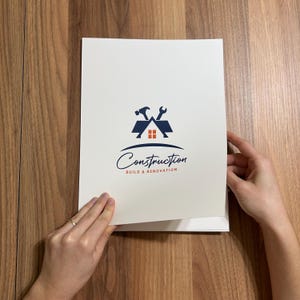 Carpeta de presentación económica personalizada, carpetas personalizadas impresas, diseño personalizado con su logotipo, diseño gráfico GRATIS incluido, carpetas personalizadas