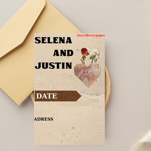 convites de casamento vintage, design clássico atemporal, convite de casamento rústico elegante, papelaria de casamento personalizável