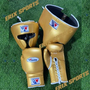 Best Quality winning Boxing Sparring Set include Boxing Gloves Head Guard Groin guard