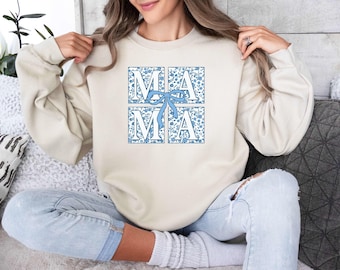 Floral Mama Sweatshirt, Mama Sweatshirt, Cute Mom Shirt, Mama Sweatshirt Gift, Floral Mama Shirt, Cute Mom Sweatshirt, Coquette Mama Hoodie