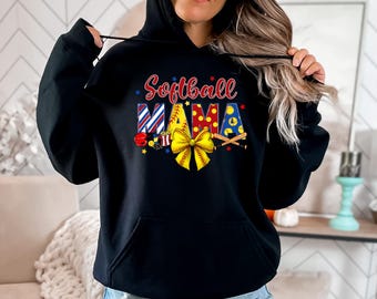 Cute Softball Mama Sweatshirt, Mothers Day Gift For Softball Mom, Gift For Softball Lover Mom Shirt, Mothers Day Shirt, Softball Mom Hoodie
