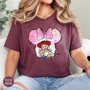 Jessie PNG, design per maglietta crossover Disney Pixar, download digitale, stampa a sublimazione di Minnie Mouse di Toy Story