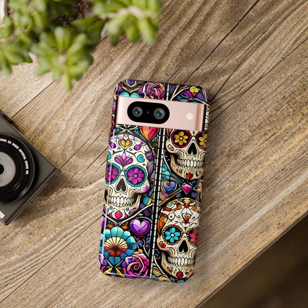 Stained Glass Sugar Skull Android Case Unique Phone Case Art Skull Case ...