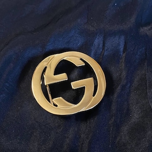 Boucle de ceinture Gucci en or authentique vintage VTG