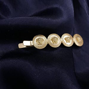 Versace Blue and Silver Medusa Hair Clip Versace Hair Accessories in Blue | Lyst UK main image 4