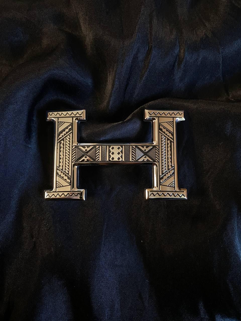 HERMES バングル 黒 Hロゴデザイン HERMES バングル 黒 Hロゴデザイン