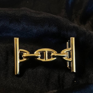 Vintage Hermès Belt Buckle Gold Minimalist Design