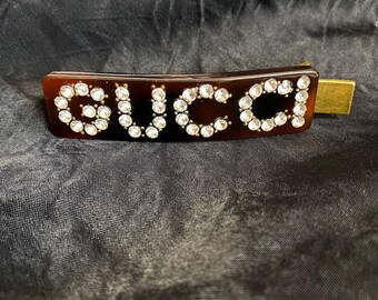 Vintage Gucci Gold Hair Clip Classic Double G Logo Barrette  display picture 1