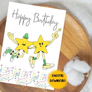 Birthday Cards for Friends – Fun and Personalized Greetings with 2 Stars, Unique Birthday Cards – Fun, Elegant, and Personalized Greetings