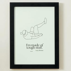 Lucy Bronze Wall Art, Women&#39;s Football Print, Lionesses Gift, Downloadable Digital Print, Girls Football Room Decor, Gift for Football Fans