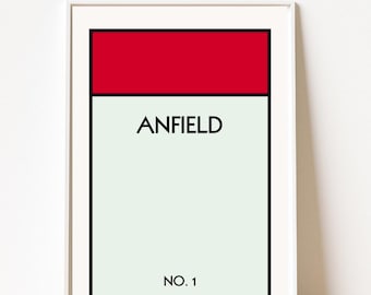Anfield Monopoly Board Print • Football Wall Art • Liverpool FC Poster • Digital Download