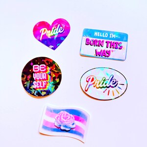 5 Holo Pride Stickers!