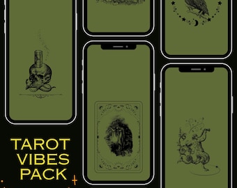 Tarot Phone Wallpaper Set: Witchy Backgrounds (Digital Download
