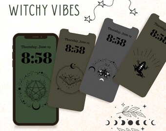 Witchy Phone Wallpapers | Dark Academia, Cottagecore (Digital Download)