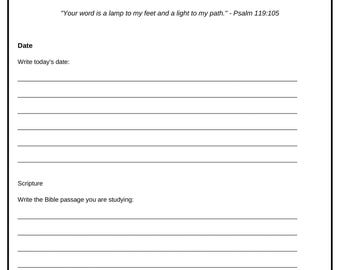 Prayer Journal Faith-Based Printables & Digital Journals