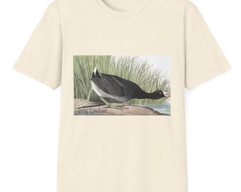 T-shirt con stampa di uccelli di JJ Audubon, arte naturalistica con uccelli acquatici, maglietta Dirty Lowdown, maglietta Funky Marsh, design Deep Swamp