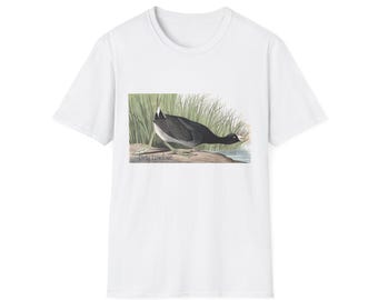 Wetlands Wildlife T-shirt, JJ Audubon Bird Print, Dirty Lowdown Design, Marshy Shorebird Tee