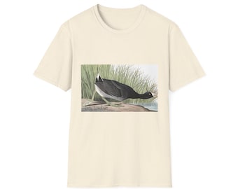 JJ Audubon Bird Print T-shirt, Waterfowl Nature Art, Dirty Lowdown Tee, Funky Marsh T-shirt, Deep Swamp Design