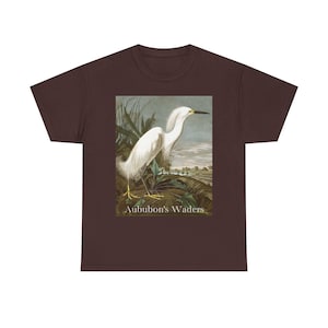 Vintage Bird Art Tee, Eco-Friendly Unisex Cotton Shirt, Bird Lover Gift, Nature Art T-Shirt, Casual Wildlife Apparel, Unique Nature Gift