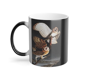 Color Morphing Mug - Enchanting Owl Design, Unique Gift for Nature Lovers, Cozy Home Decor, Birthday Present, Perfect for Tea & Coffee Time