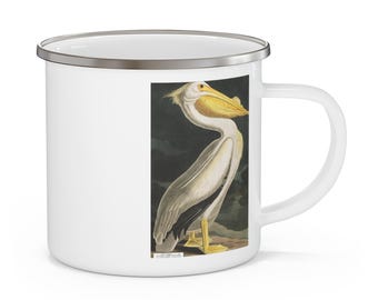 White Pelican Enamel Camping Mug