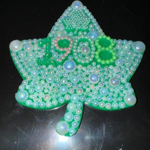 Ivy Leaf | 1908 | Sorority Pin | Embellished | Green