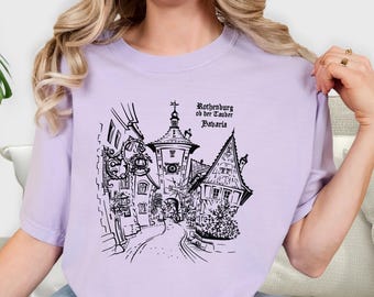 Camiseta Rothenburg ob der Tauber Bavaria, Camiseta European Travel Comfort Colors