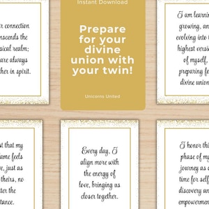 Twin Flame Affirmation Cards | Spiritual Love Oracle Deck | Twin Flame Separation & Reunion Healing | Soulmate Tarot Intuitive Messages