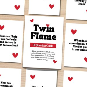 Twin Flame Oracle Deck | Digital Download | Printable Twin Flame Cards for Love & Spiritual Guidance | Twin Flame Union Conversation Starter