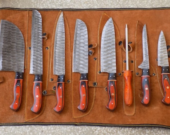 Beste Damascus-keukenmessenset