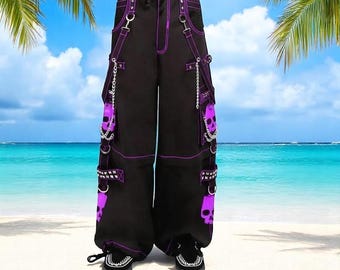 Size 31x33 Semantic Design Cargo Pants Black Bondage Pants