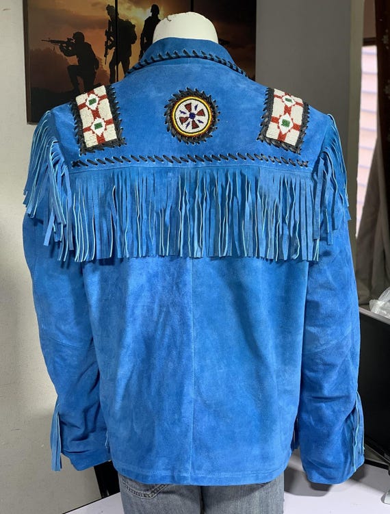 ヴィンテージブラックレザーフリンジバイカージャケット：ハーレー