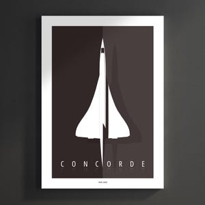 Concorde Poster – Supersonic Jet Wall Art | Minimalist Aviation Print | Retro Aircraft Decor (EU - Sizes)
