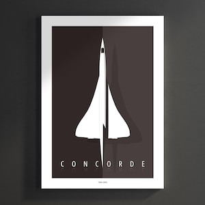 Concorde Poster – Supersonic Jet Wall Art | Minimalist Aviation Print | Retro Aircraft Decor (US - Sizes)