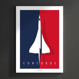 Concorde Poster – Supersonic Jet Wall Art | Minimalist Aviation Print | Retro Aircraft Decor (EU - Sizes)