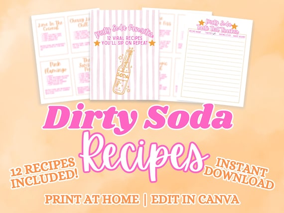 Dirty Soda Recipe Bundle | 12 Viral Drink Recipes (PDF Download)