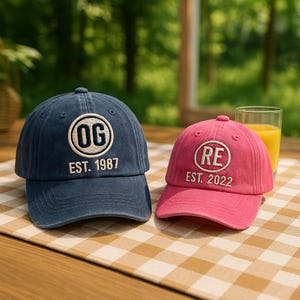 Embroidered Matching Family Hats, Original & Remix Set, Cute Dad Mom Youth Hats, Family Washed Cap Set, Gift For Parents And Kids