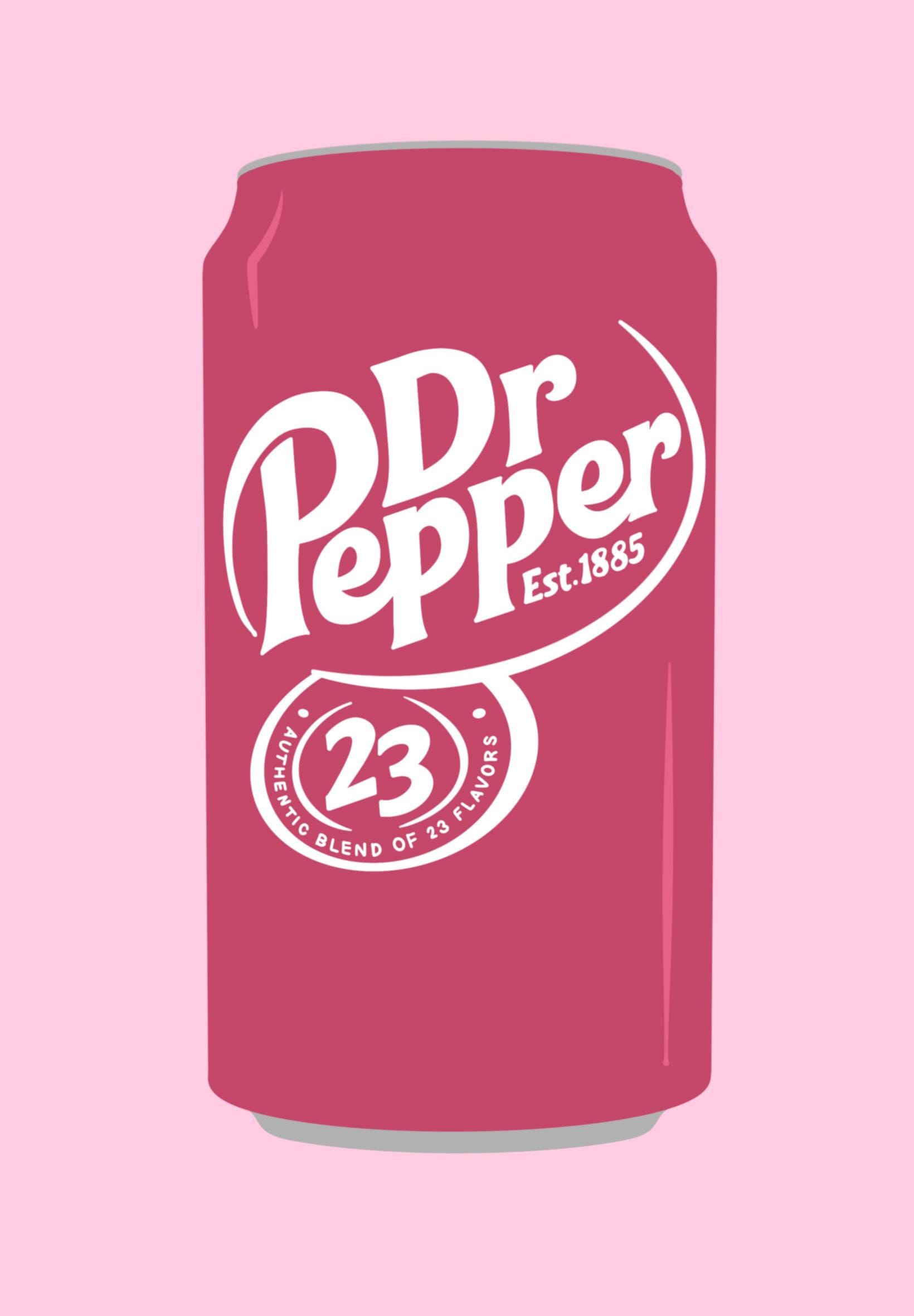 Dr Pepper Digital Print - Retro Soda Wall Art - Pink Aesthetic