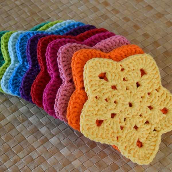 PDF Grandma Super Star Coaster N Motif Crochet Pattern