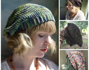 PDF Ana's Super Slouchy Knotty Dreads Beanie Cap Crochet Pattern