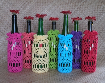 PDF Wine Bottle Gift Bag, Cozy and Water Bottle Sling Crochet Pattern