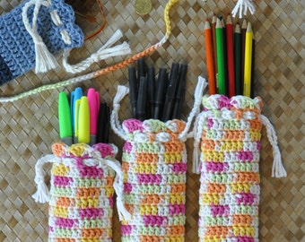 Crochet Marker Bag Pattern: Beginner-Friendly Pen & Sunglass Case (PDF Pattern)