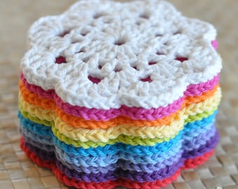 PDF Snowflower Lace Coaster Crochet Pattern